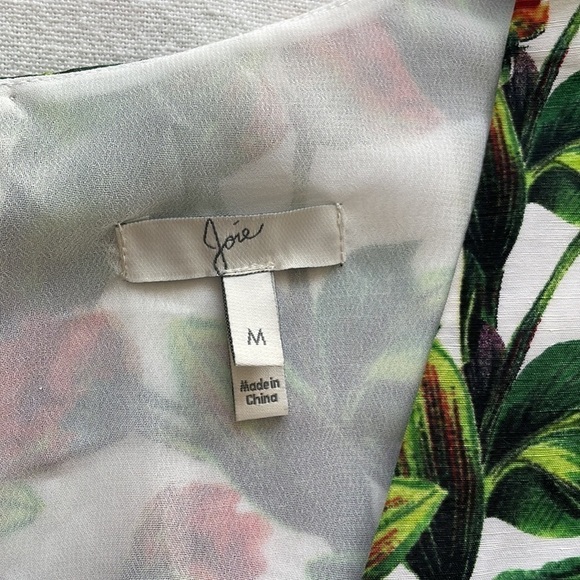 JOIE Mare Floral Linen and Silk Dress Size Medium - Picture 6 of 11
